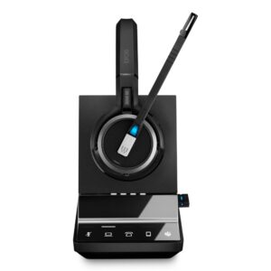 EPOS IMPACT SDW 5066T Wireless DECT Headset Microsoft Teams Certified Binaural with Noise Cancelling Microphone Black