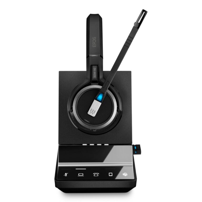 EPOS IMPACT SDW 5066T Wireless DECT Headset Microsoft Teams Certified Binaural with Noise Cancelling Microphone Black