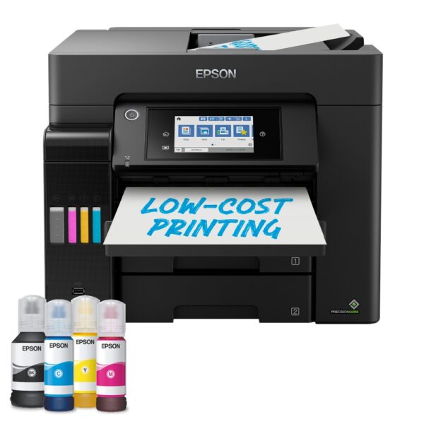 Epson EcoTank ET-5855 All-in-One Inkjet Printer Black Wi-Fi Ethernet Duplex Print Scan Copy Fax 25 ppm 4.29 Inch Touchscreen