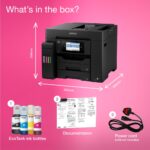 Epson EcoTank ET-5855 All-in-One Inkjet Printer Black Wi-Fi Ethernet Duplex Print Scan Copy Fax 25 ppm 4.29 Inch Touchscreen