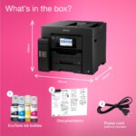 Epson EcoTank ET-5855 All-in-One Inkjet Printer Black Wi-Fi Ethernet Duplex Print Scan Copy Fax 25 ppm 4.29 Inch Touchscreen