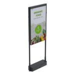 Ergonomic Solutions SpacePole Digital Signage Floor Mount for Samsung OM55N-DS 55" Height Adjustable Black