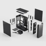 Fractal Design Define One Dark Solid Midi Tower Black Case with Sound Dampening 3x 120mm Fans USB Type-C ATX Micro ATX
