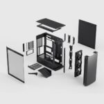 Fractal Design Define One Dark TG Light Tint Midi Tower Case ATX EATX micro ATX Mini-ITX Tempered Glass Side Window Black