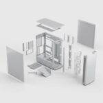 Fractal Design Define One Light Solid Midi Tower PC Case White ATX Support Tempered Glass Side Panel Pre-installed Fans