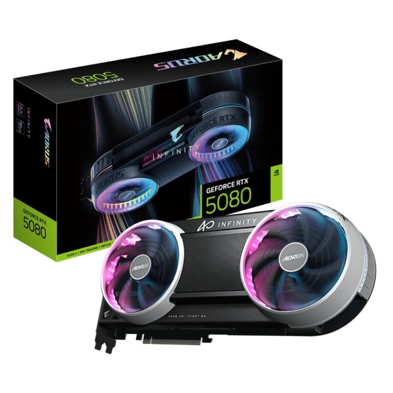 Gigabyte AORUS INFINITY GeForce RTX 5080 Graphics Card 16GB GDDR7 Black Grey