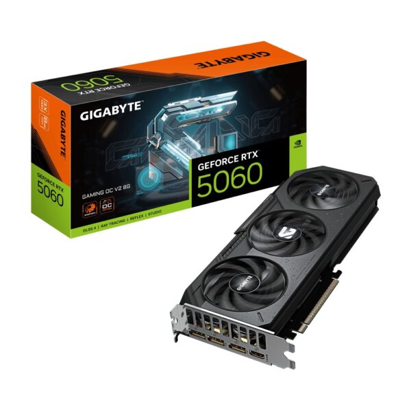 GIGABYTE GeForce RTX 5060 GAMING OC V2 Graphics Card 8GB GDDR7 Black