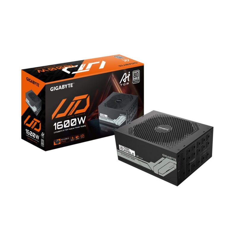 GIGABYTE UD1600PM PG5 AI TOP Power Supply Unit 1600W 80 PLUS Platinum ATX Fully Modular Black
