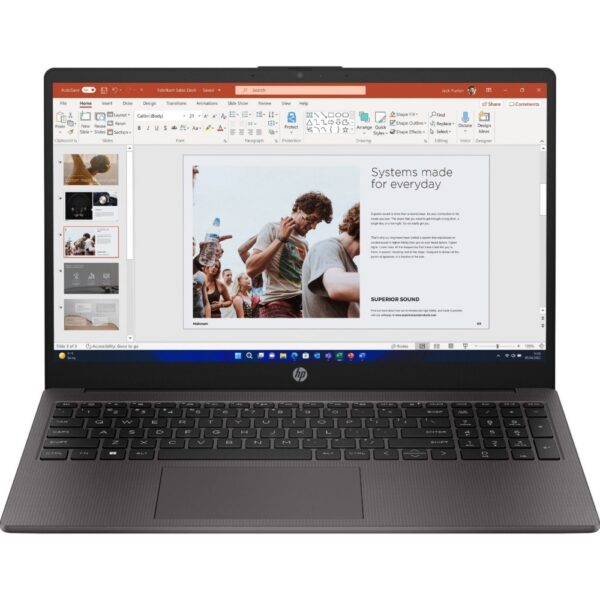 HP 255 G10 AK9U8AT#ABU Laptop 15.6" FHD IPS AMD Ryzen 5 7530U 8GB RAM 256GB SSD Windows 11 Home Dark Ash Silver