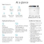 HP Color LaserJet Enterprise M751dn Colour Laser Printer Ethernet USB Wi-Fi Bluetooth Auto Duplex Printing