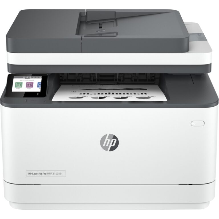 HP LaserJet Pro MFP 3102fdn Mono Laser Printer 33 ppm Ethernet USB Auto Duplex Print Scan Copy White