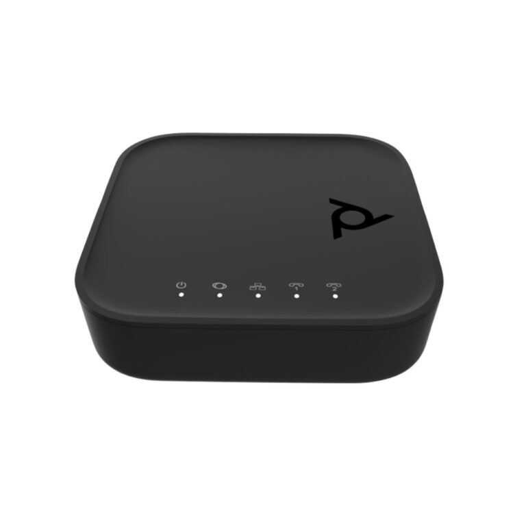 HP Poly ATA 402 2FXS VoIP Adapter with Open SIP and Power Supply Black