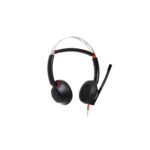 HP Poly Blackwire 5220 Wired Stereo Headset USB-C and 3.5mm Boom Microphone Noise Canceling In-line Control Black