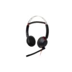 HP Poly Blackwire 5220 Wired Stereo Headset USB-C and 3.5mm Boom Microphone Noise Canceling In-line Control Black