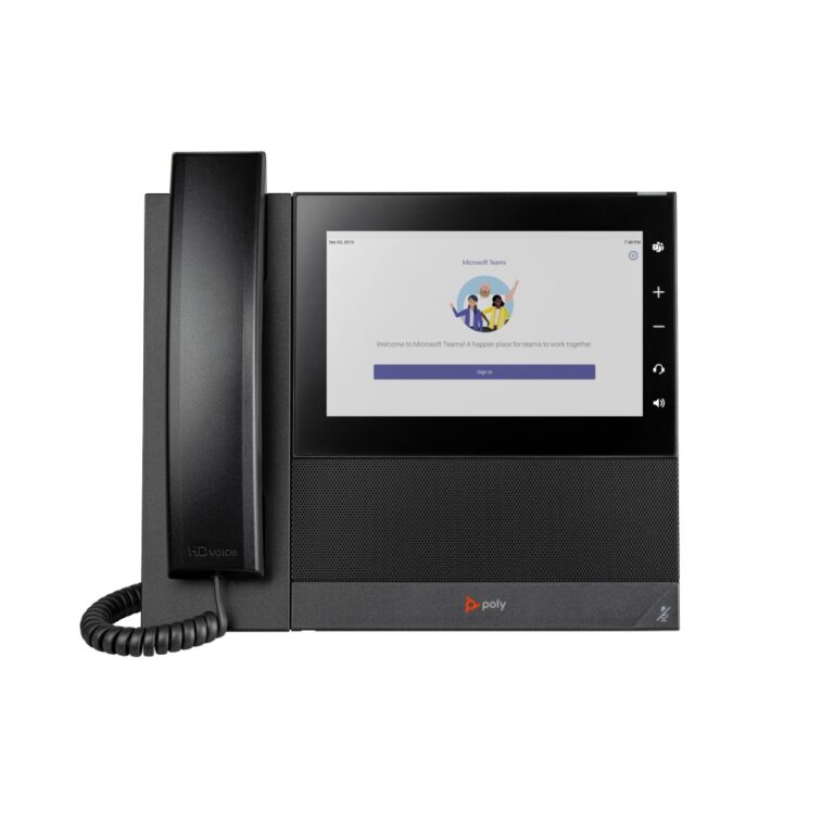 HP Poly CCX 600 Business Media Phone for Microsoft Teams 7" Touchscreen Android 9.0 PoE Wi-Fi Bluetooth Black