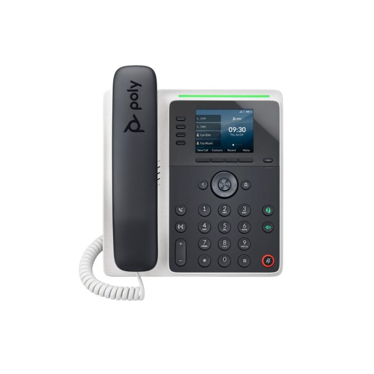HP Poly Edge E220 IP Phone 2.8" Display 4 Lines PoE Wired Handset Black