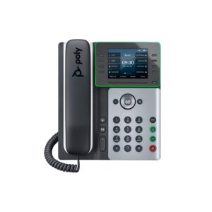 HP Poly Edge E300 IP Phone 3.5" IPS Display 8 Lines PoE Wired Handset Black
