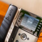 HP Poly Edge E350 IP Phone 3.5" Display, Wi-Fi 4, Bluetooth 5.0, Gigabit Ethernet, PoE Enabled, 8 Lines, Black