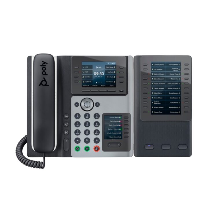 HP Poly Edge E400 IP Phone 3.5" Display 8 Lines PoE Black Wired Handset