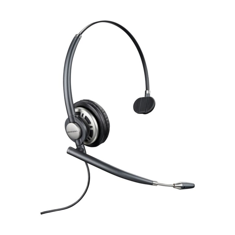 HP Poly EncorePro HW710 Monaural Wired Headset USB Type-A Quick Disconnect Noise Cancelling Mic Black with Carry Case