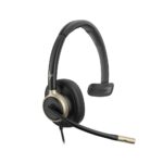 HP Poly Mission 815 Monaural USB Wired Headset with Active Noise Cancelling Boom Microphone Black