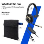HP Poly Mission 815 Monaural USB Wired Headset with Active Noise Cancelling Boom Microphone Black