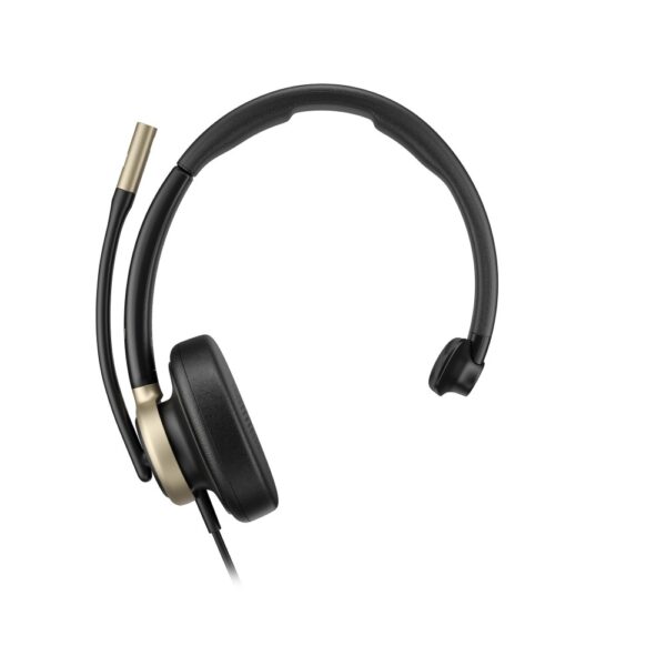 HP Poly Mission 815 Monaural USB Wired Headset with Active Noise Cancelling Boom Microphone Black