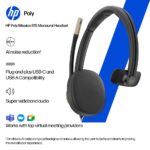 HP Poly Mission 815 Monaural USB Wired Headset with Active Noise Cancelling Boom Microphone Black
