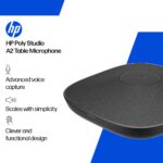 HP Poly Studio A2 Wired Table Microphone Black 6m Cable for Poly Studio G62 X72 V72 X52 V52 X32 V12