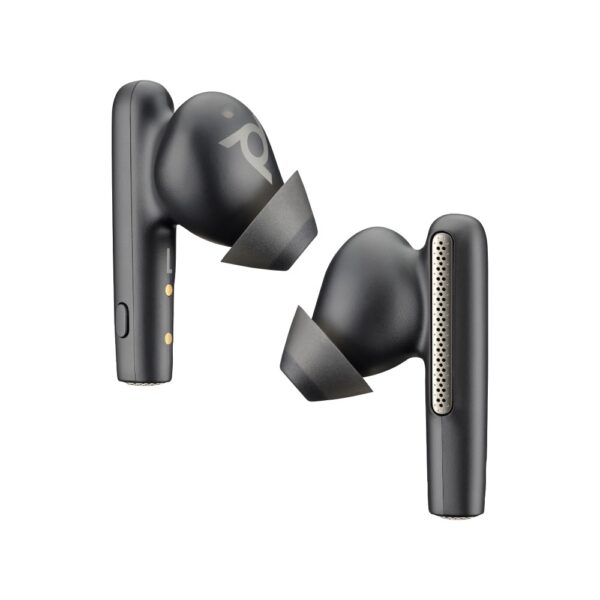 HP Poly Voyager Free 60 UC Wireless Earbuds with Active Noise Cancelling Bluetooth 5.3 USB-C Adapter Carbon Black
