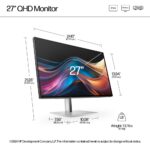 HP Series 7 Pro 727pq 27" QHD Monitor 120 Hz IPS Black