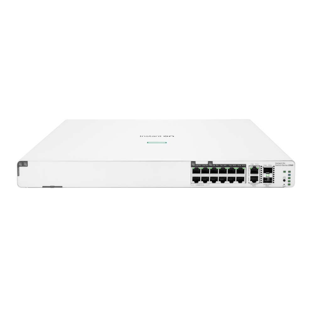 HPE Networking Instant On 1960 Cloud Managed Switch 480W PoE 8x Gigabit 4x 2.5G 2x 10G 2x SFP+ HPE Networking Instant On 1960 Cloud Managed Switch 480W PoE 8x Gigabit 4x 2.5G 2x 10G 2x SFP+