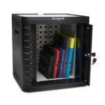 Kensington Charge & Sync Cabinet Universal Tablet 10 Device Storage Black Locking Floor Table 400x350x430mm