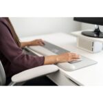 Kensington ErgoSoft Wrist Rest Mouse Pad Standard Grey Faux Leather Gel Cushioned