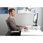 Kensington ErgoSoft Wrist Rest Mouse Pad Standard Grey Faux Leather Gel Cushioned