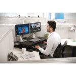 Kensington SmartFit Sit/Stand Desk with Pneumatic Lift and Desk-On-Desk Design for Ergonomic Support