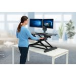 Kensington SmartFit Sit/Stand Desk with Pneumatic Lift and Desk-On-Desk Design for Ergonomic Support