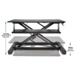 Kensington SmartFit Sit/Stand Desk with Pneumatic Lift and Desk-On-Desk Design for Ergonomic Support