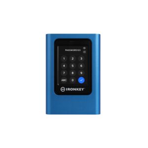 Kingston IronKey Vault Privacy 80 SSD 1.92TB USB 3.2 Gen 1 Type-C 256-bit AES Encryption Blue Touchscreen