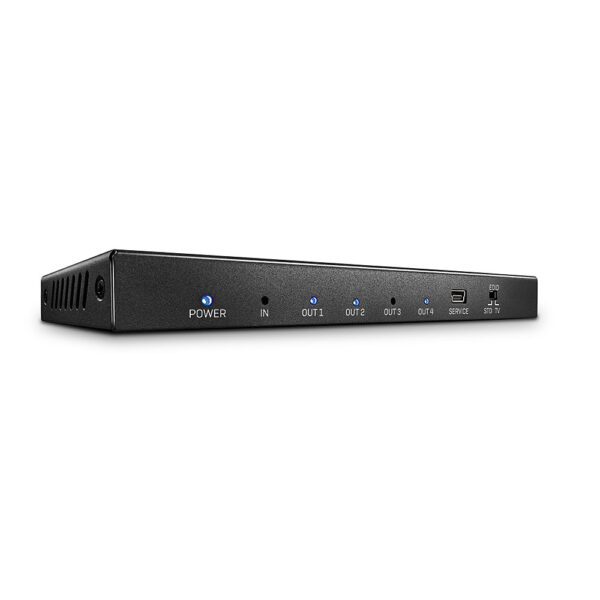 Lindy 4 Port HDMI 2.0 Splitter 1 Input 4 Output 4K 60Hz HDCP 2.2 Black
