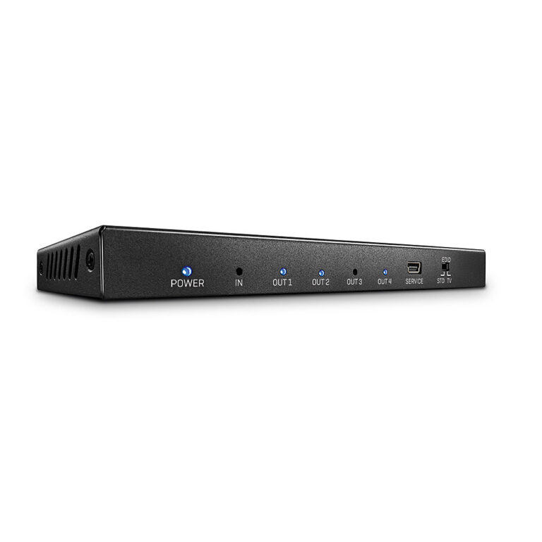 Lindy 4 Port HDMI 2.0 Splitter 1 Input 4 Output 4K 60Hz HDCP 2.2 Black