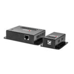 Lindy 4 Port USB 2.0 Cat.6 Extender 50m PoE Transmitter Receiver Black