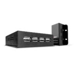 Lindy 4 Port USB 2.0 Cat.6 Extender 50m PoE Transmitter Receiver Black