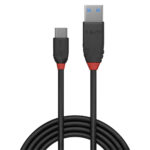 Lindy Black Line USB 3.2 Type A to C Cable 1m 10Gbps Male to Male