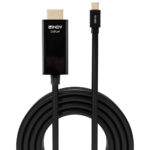 Lindy Mini DisplayPort to HDMI Cable 1m Black 4K UHD 3840x2160 10.2G