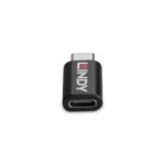 Lindy USB-C to USB-C 100W Data Blocker Adapter USB 3.2 Gen 1 Black