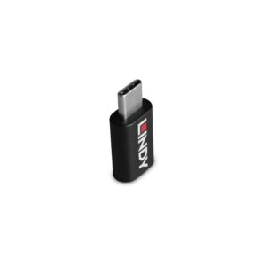 Lindy USB-C to USB-C 100W Data Blocker Adapter USB 3.2 Gen 1 Black