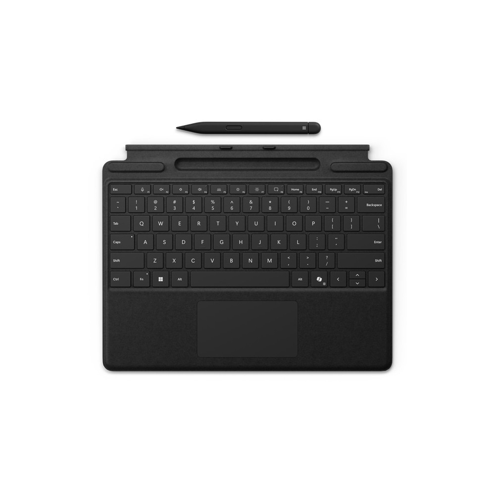 Microsoft Surface Pro Keyboard with Slim Pen for Business QWERTY English Black Docking Touchpad Surface Pro 8 9 10 X Microsoft Surface Pro Keyboard with Slim Pen for Business QWERTY English Black Docking Touchpad Surface Pro 8 9 10 X