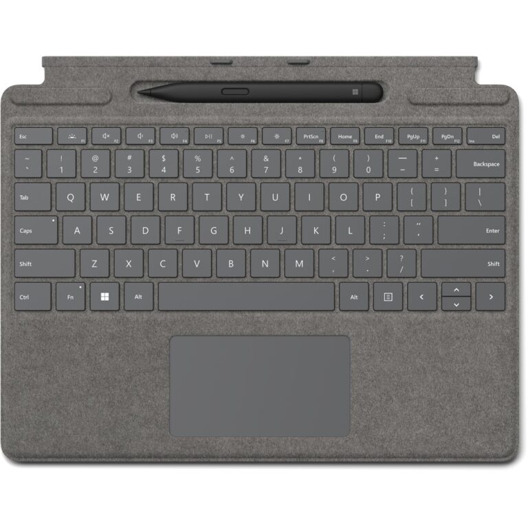 Microsoft Surface Pro Signature Keyboard with Slim Pen 2 QWERTY Platinum Cover for Surface Pro 8 9 10 X