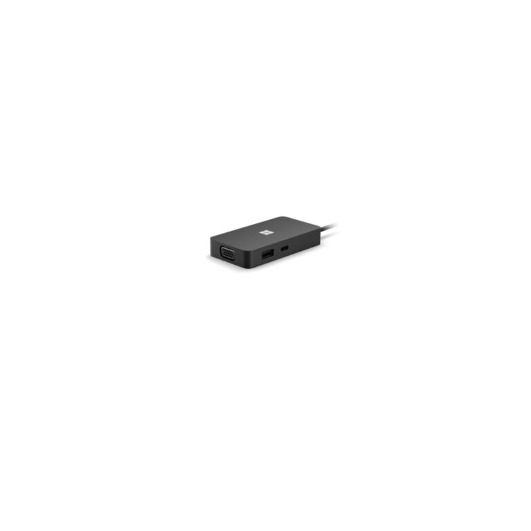 Microsoft Surface USB-C Travel Hub Adapter with USB-C USB-A HDMI VGA Ethernet Ports Black